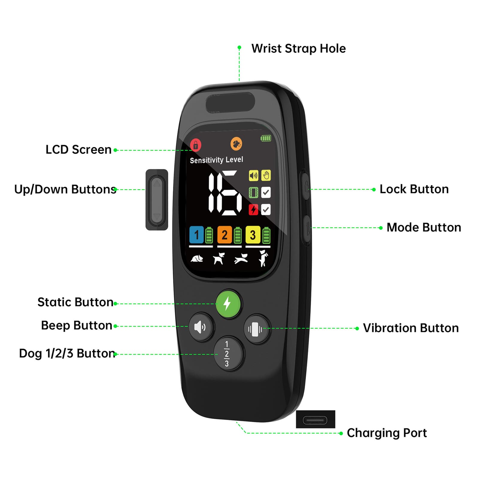 Dog Training Collar - 3-in-1 Bark Control