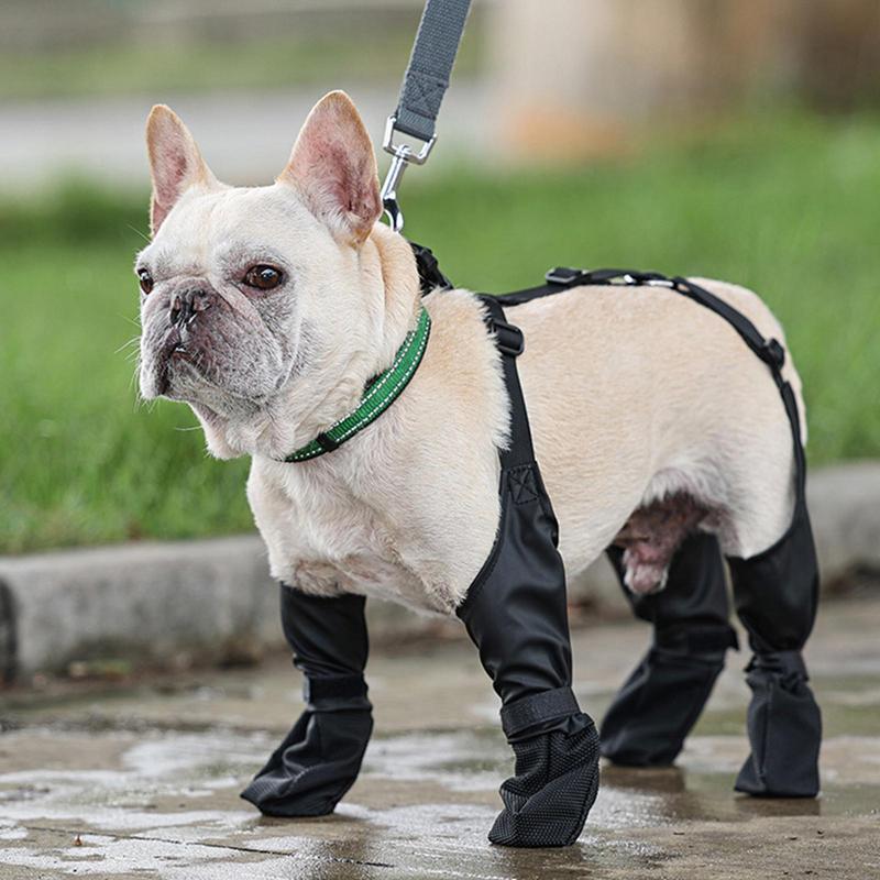 Adjustable Dog Boots, Anti-Dirty Anti-Wet Skin-Friendly Paw Protectors for Outdoor Activities