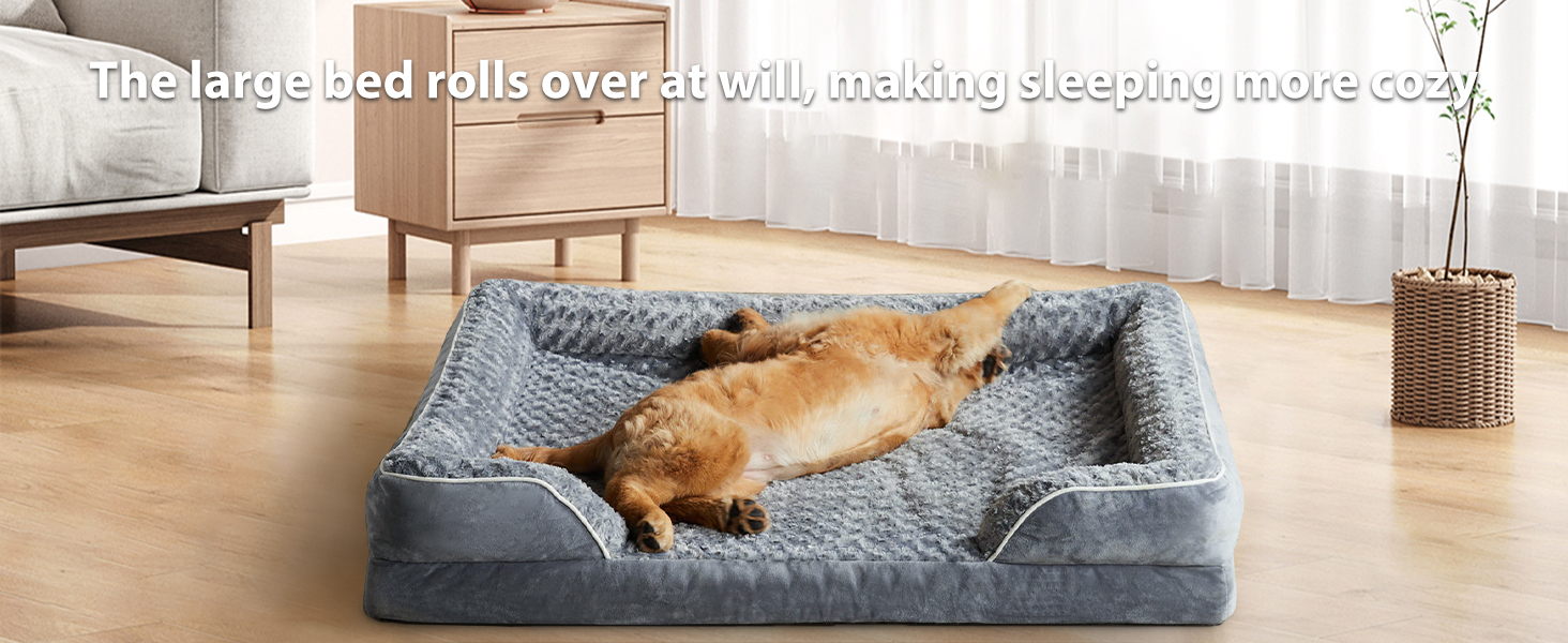 large cozy dog bed