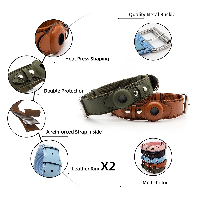 Petnoo - Dog Leather Tag Collar