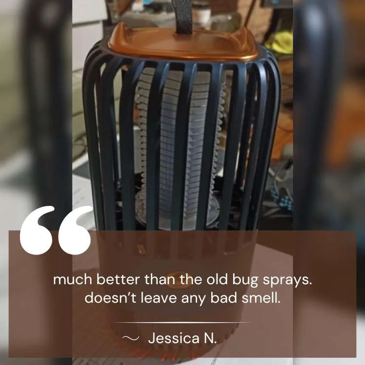 Mosquito Zapper Lamp for Indoor & Outdoor Use - Rechargeable, No Chemicals, Safe Mosquito Trap