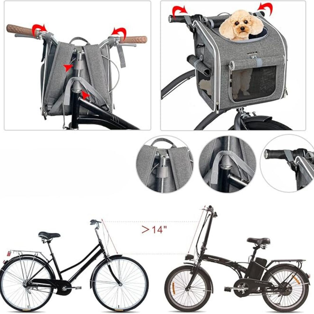 3in1 Dog Transport Bag For Bicycles
