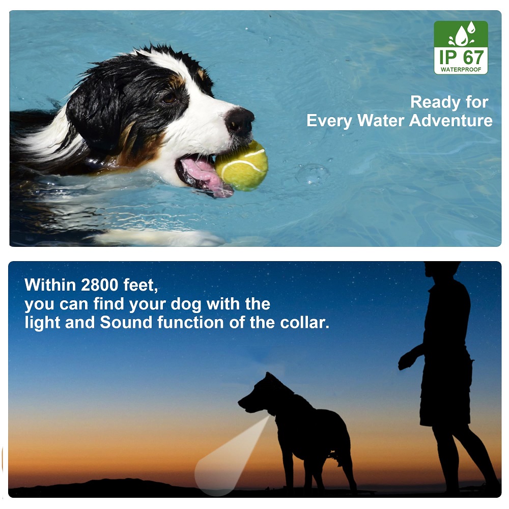 Dog Training Collar, 2800FT for 8-120lbs, Dog Shock Collar with Remote