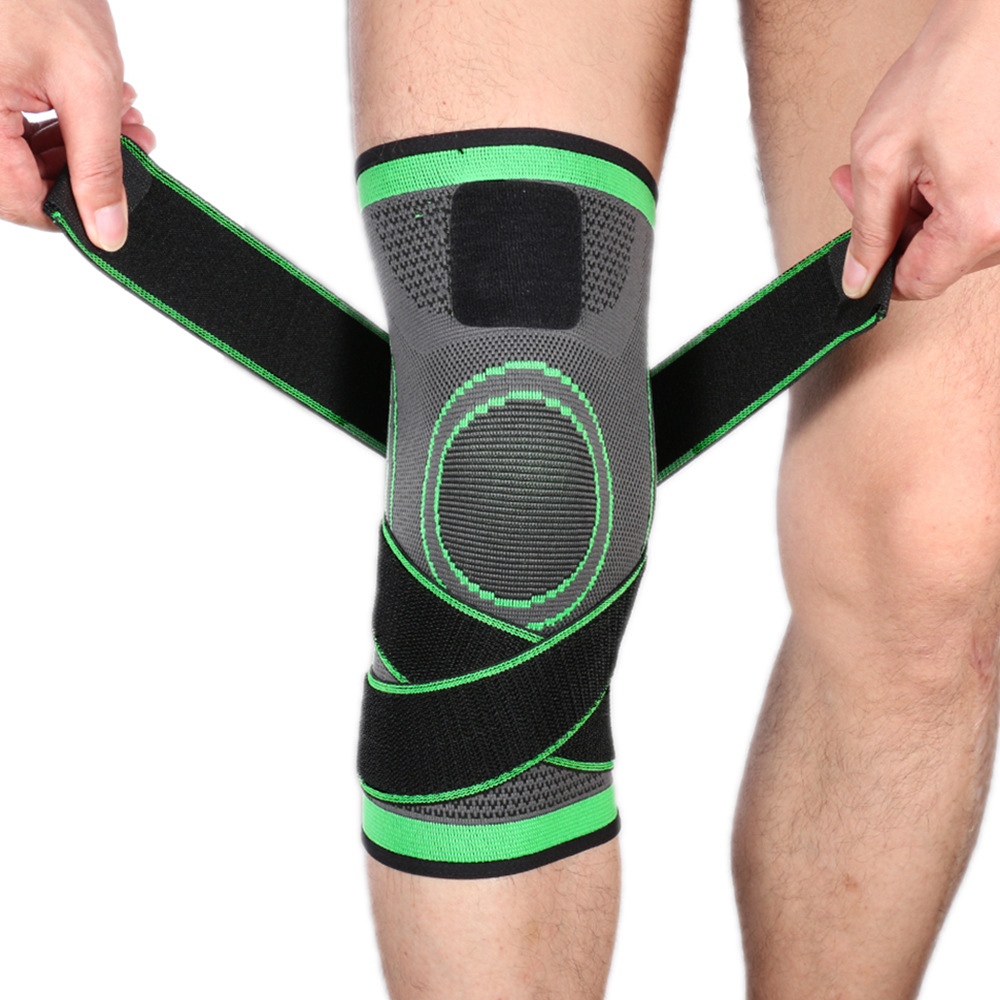 Outdoor Sports Compression Cross Strap Knee Pads Cycling Basketball Gr
