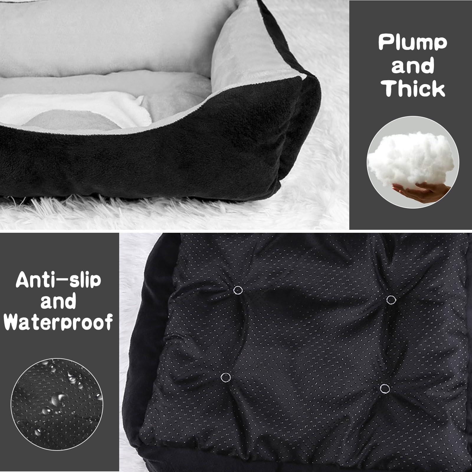 Dog Bed, Bone Pet Bed for Small to Large Pets