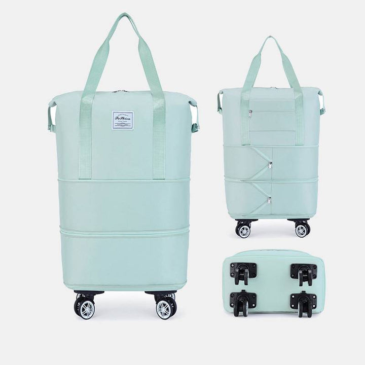 Travel Bag Large Capacity Universal Wheel Student Business Trip Waiting Storage Bag Waterproof Wet And Dry Separation Expandable Luggage Bag