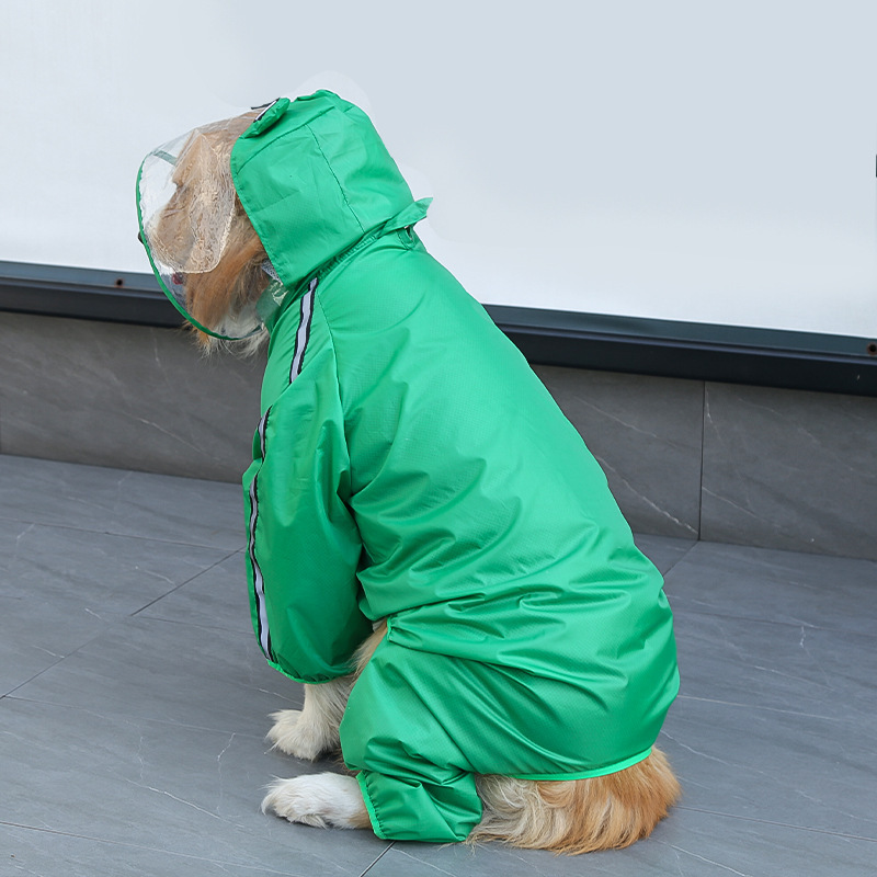Dog Raincoat With Reflective, Waterproof Jacket With Hood