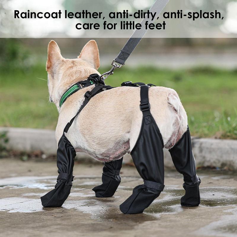 Adjustable Dog Boots, Anti-Dirty Anti-Wet Skin-Friendly Paw Protectors for Outdoor Activities