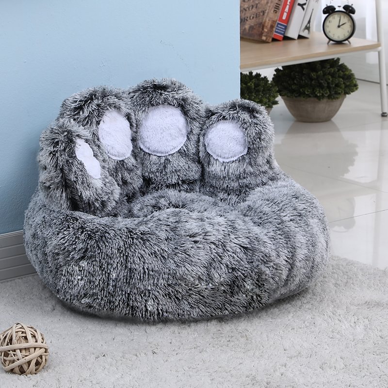 Anti-Anxiety Calming Bear Paw Bed for Cats and Dogs