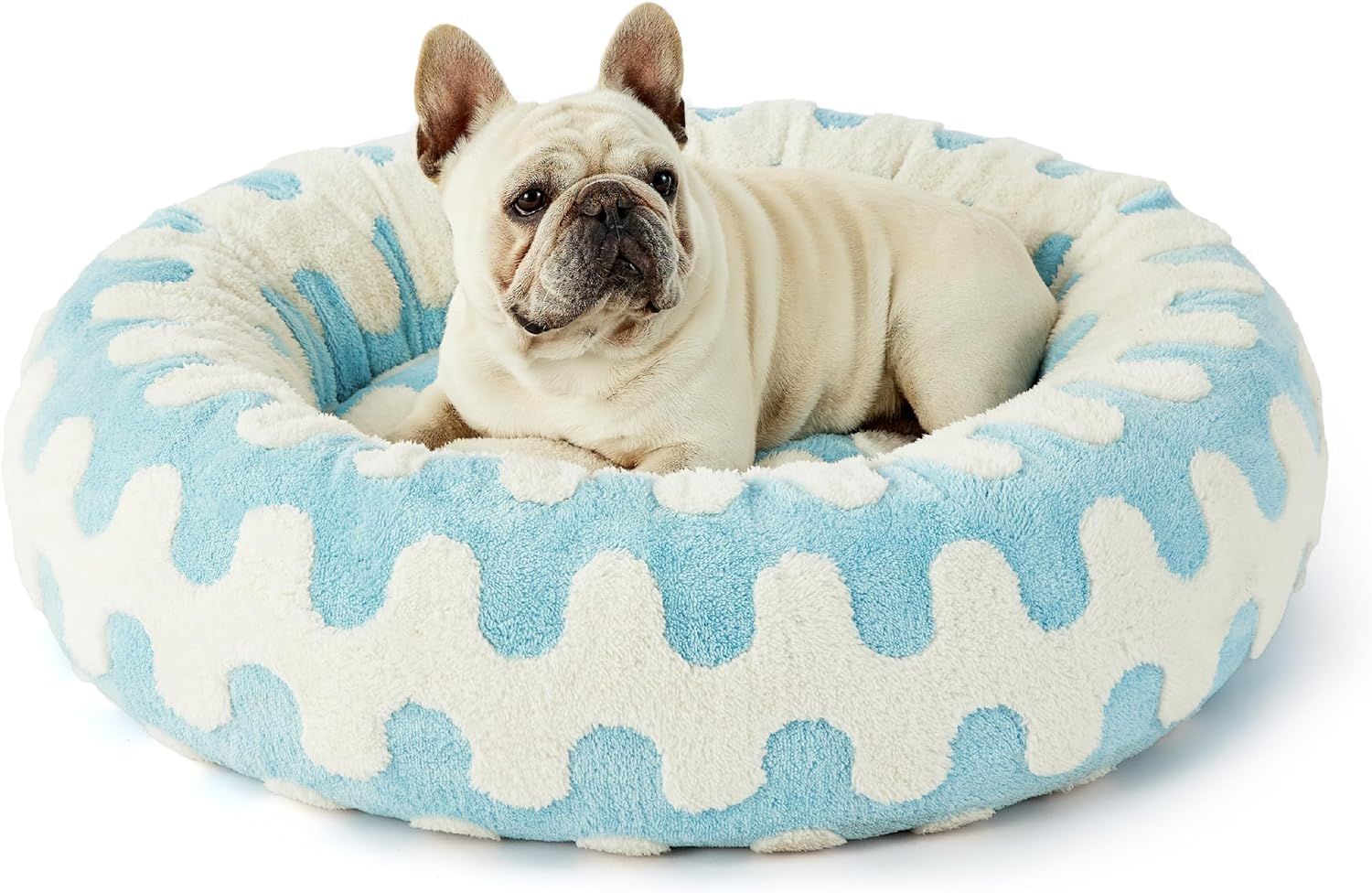 Calming Donut Dog Bed - Anti-Anxiety Plush Comfort