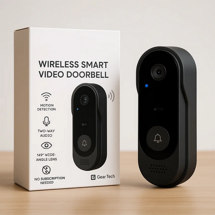 Wireless Smart Video Doorbell | No Subscription Needed | High-Definiti