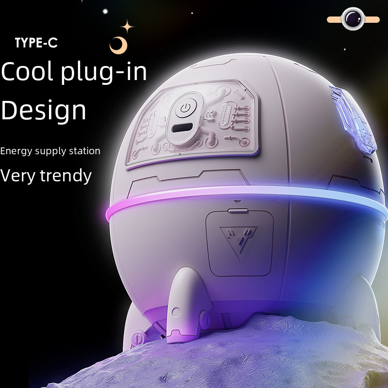 New Space Capsule Humidifier Usb Large Fog Amount Home Use Silent Bedroom Night Light Humidifier