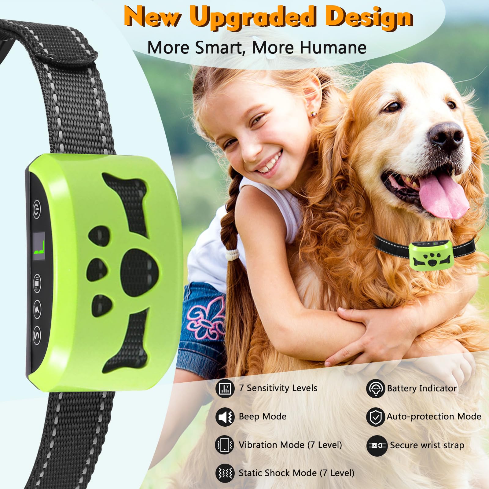 Dog Bark Collar, Anti Bark Collars for Large Medium Small Dogs