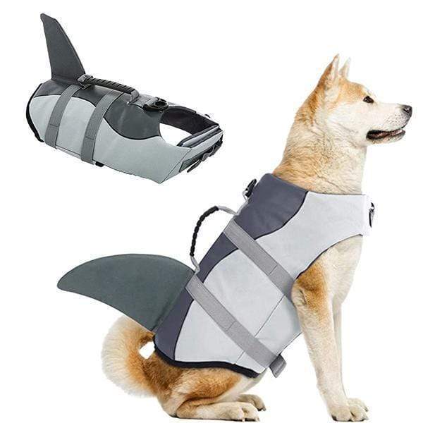 Dog Shark Life Jacket Quick Release For Swimming
