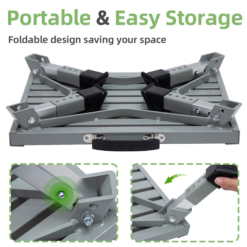 Safety RV Steps Adjustable Height Folding Platform Step with Glow