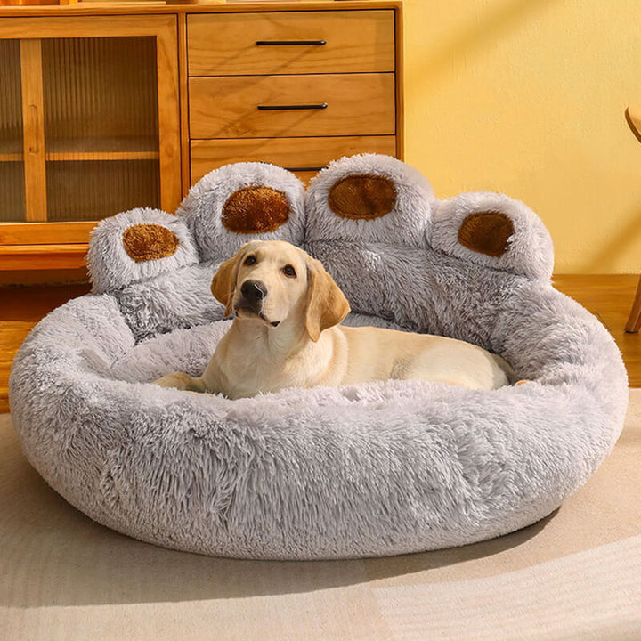 Anti-Anxiety Calming Bear Paw Bed for Cats and Dogs