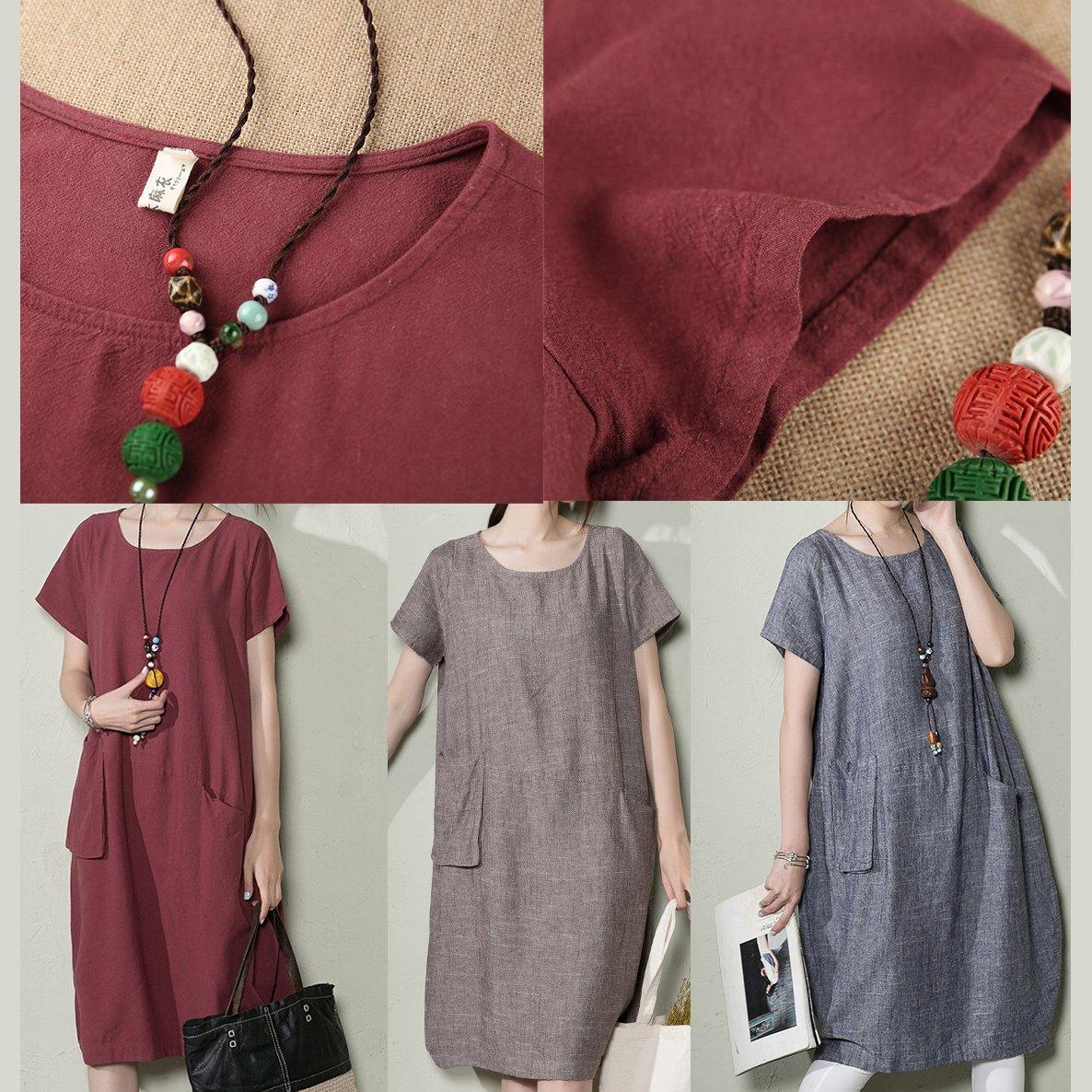 Linen Shift Maxi Dresses