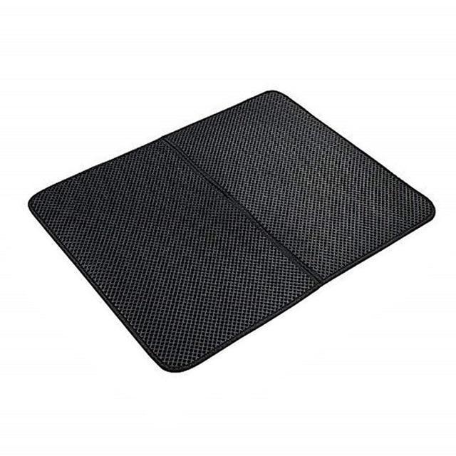 Soft surface Non-slip two-layer & Waterproof cat litter mat