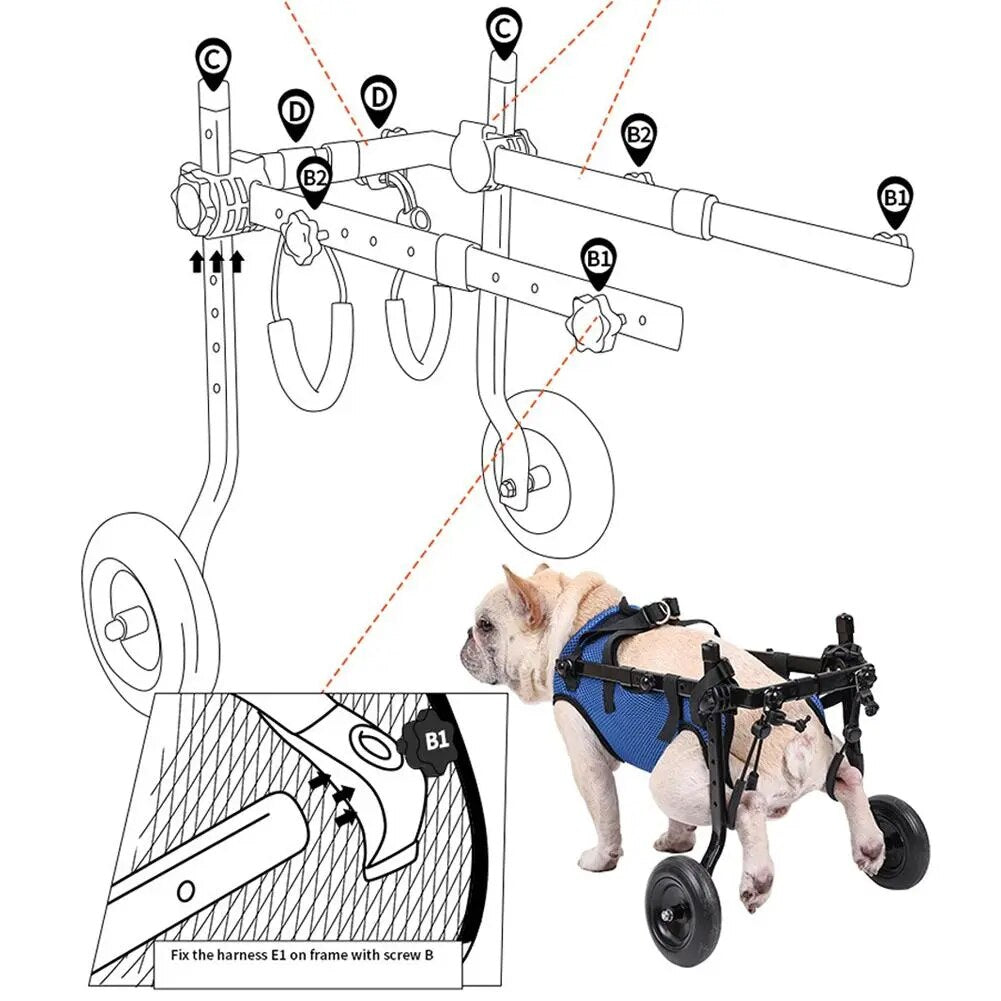 Rehab OS cHind Leg Mobility Assistance for Small and Middle dogs