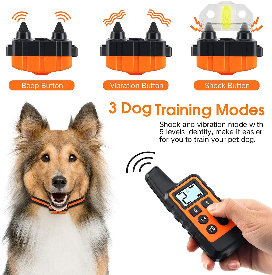 Dog Shock Training Collar - E Collar For Dog With Remote Range