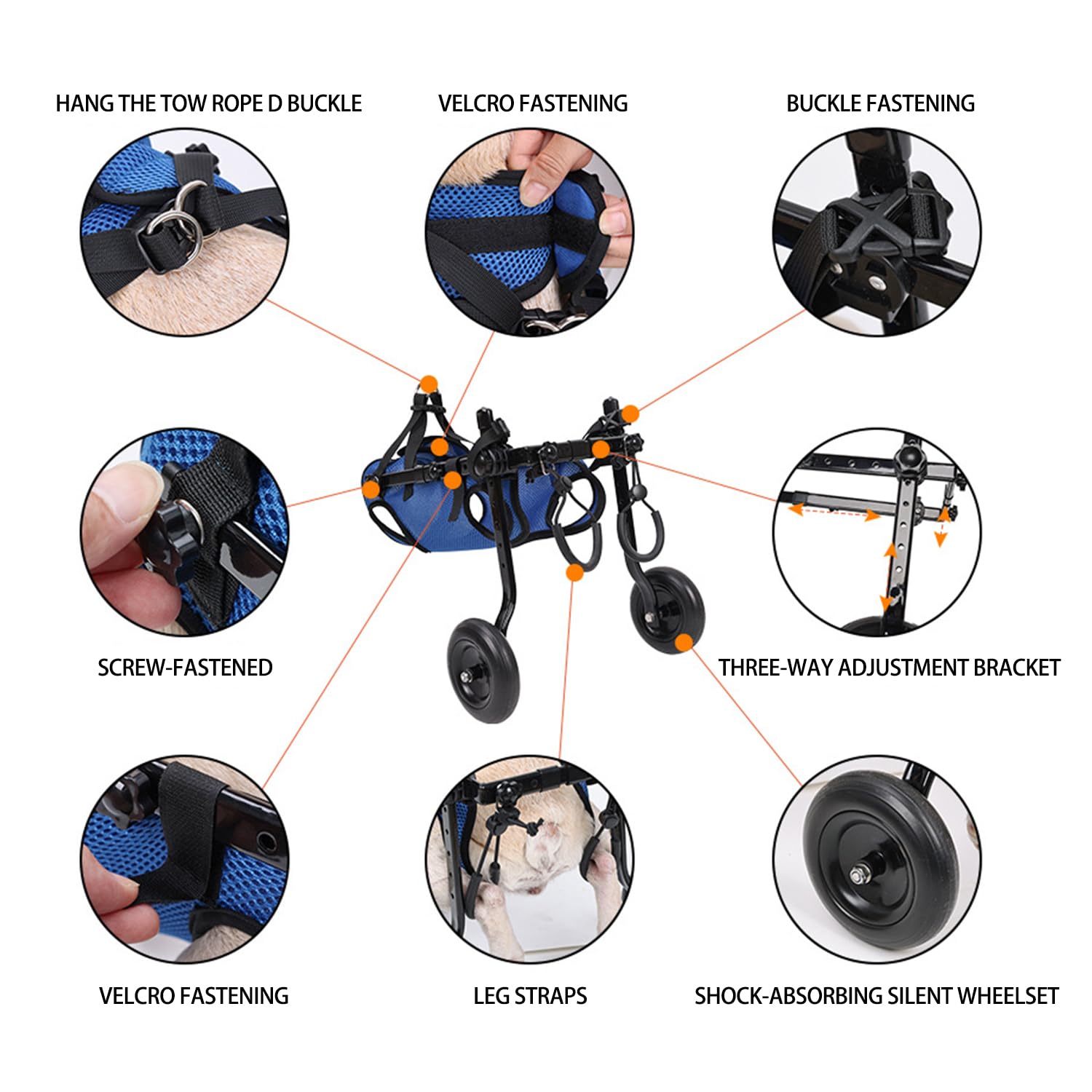 Rehab OS cHind Leg Mobility Assistance for Small and Middle dogs