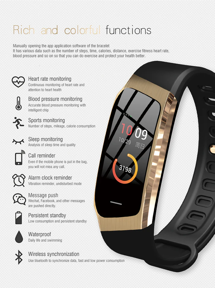 Waterproof Tracker Smart Watch