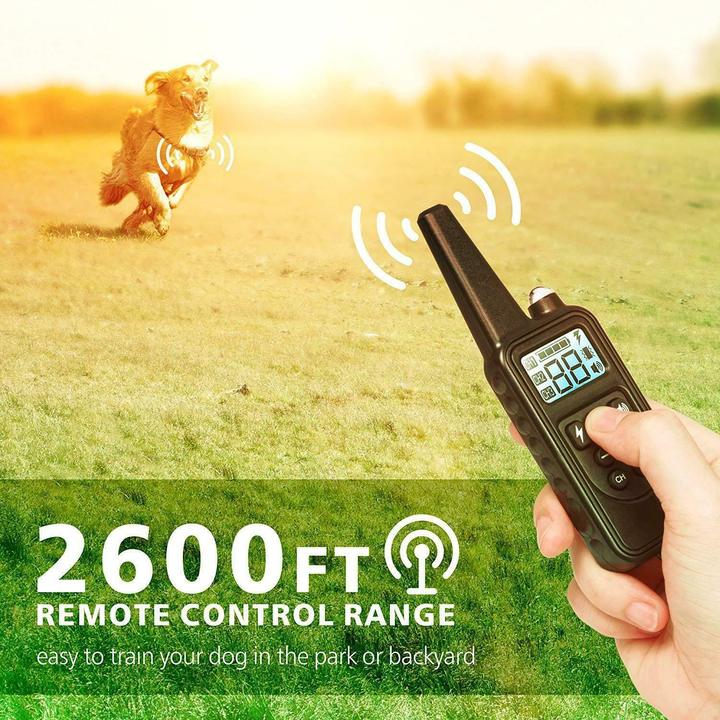 Dog Shock Collar Rechargeable Waterproof Dog Training Collars 875 Yards