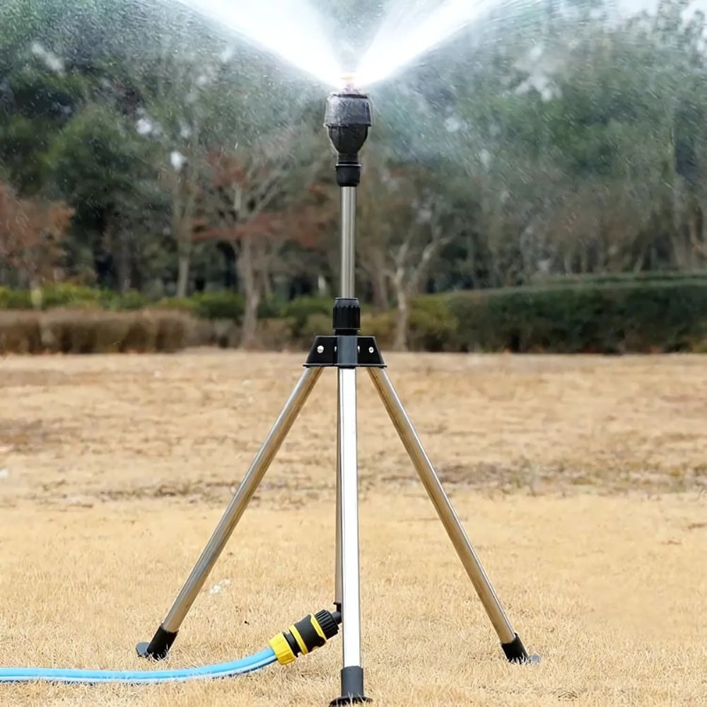 360° Rotating Garden Sprinkler with Tripod Stand