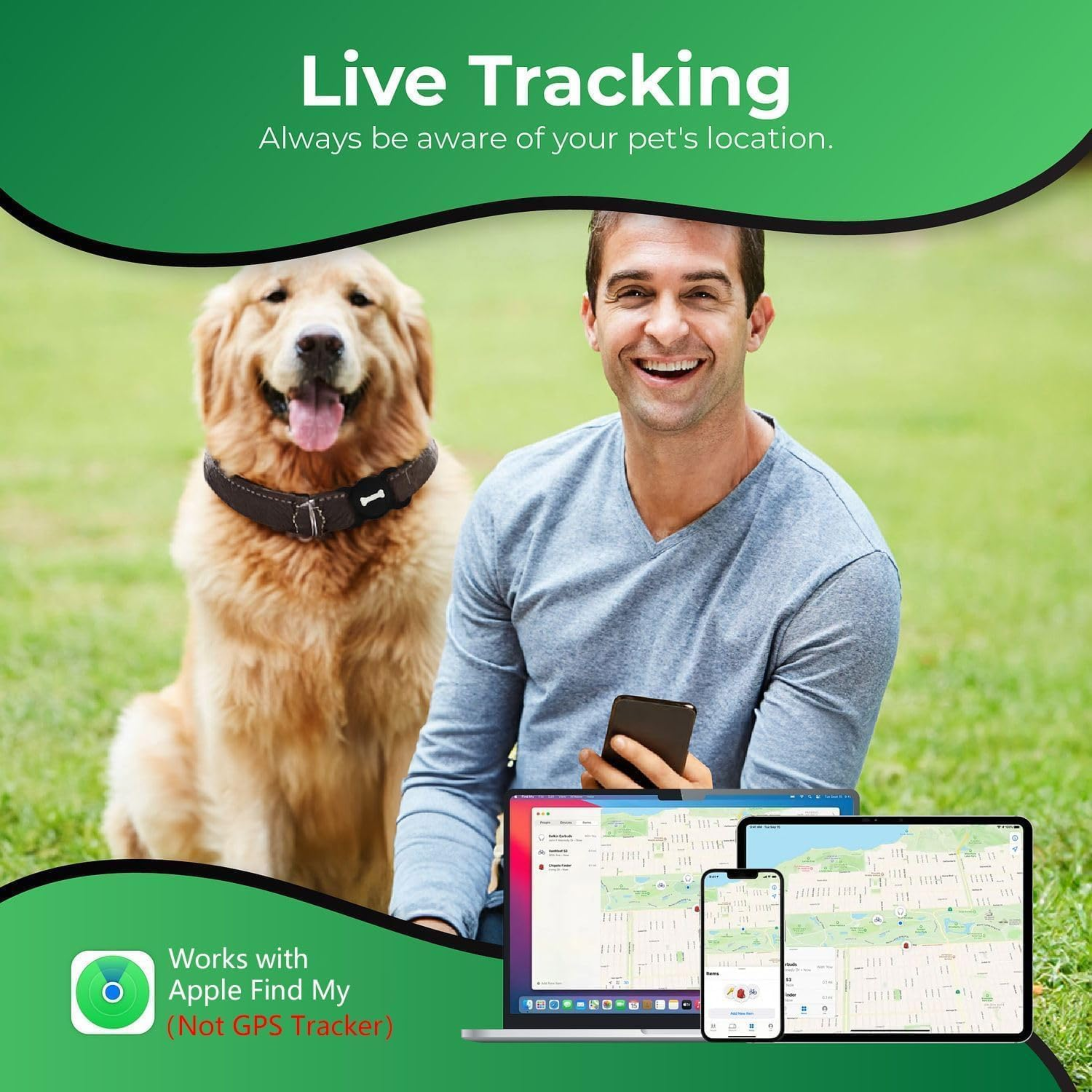 Smart Dog Tracker with Collar Holder