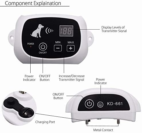 Wireless Dog Containment System，Wireless Dog Fence With Collar for All Sizes