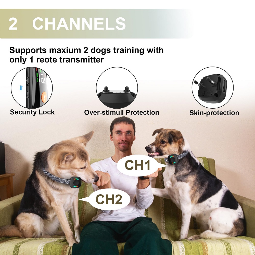 Dog Training Collar, 2800FT for 8-120lbs, Dog Shock Collar with Remote