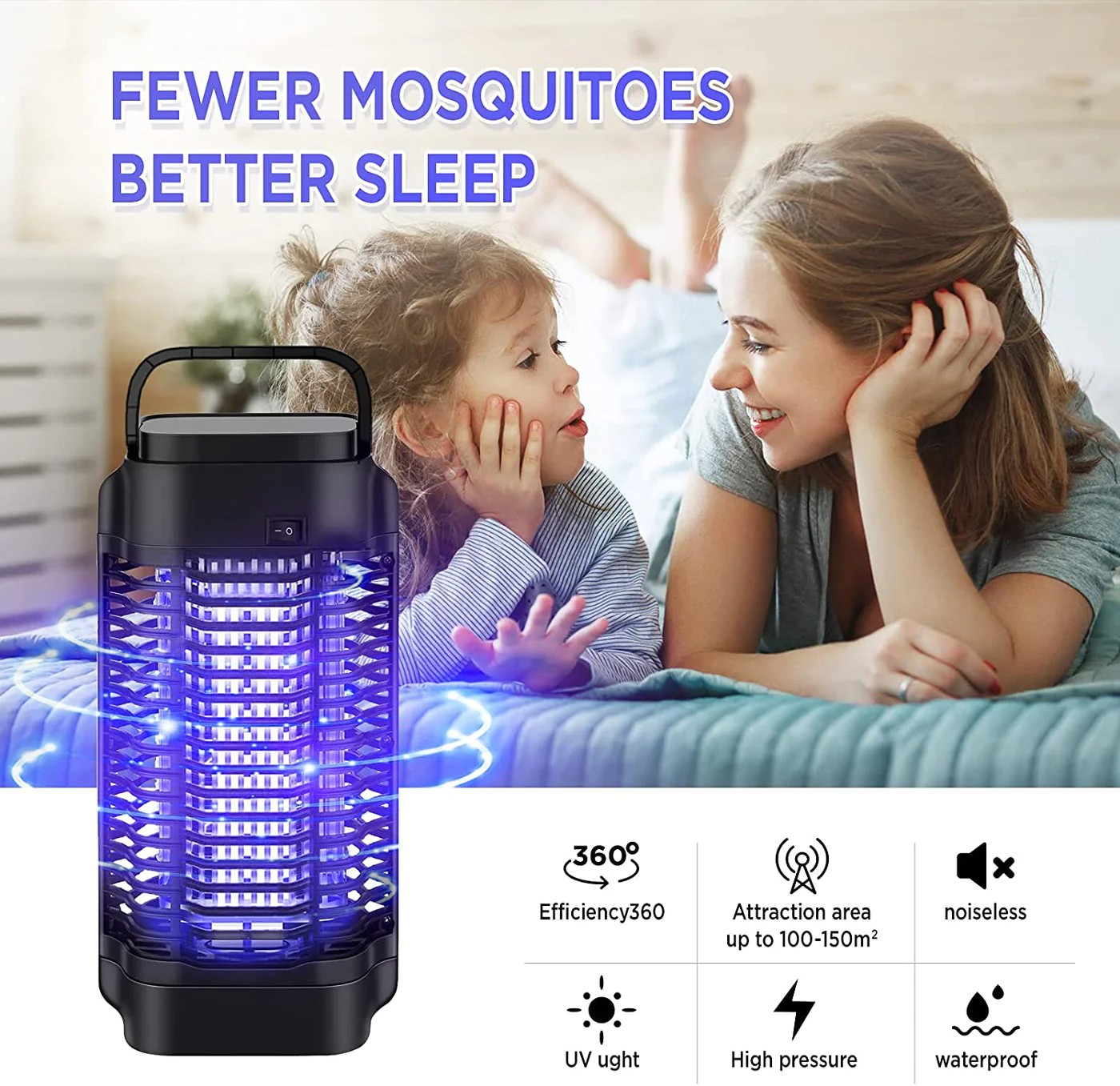 Bug Zapper - Powerful Electric Mosquito Zapper Fly Killer