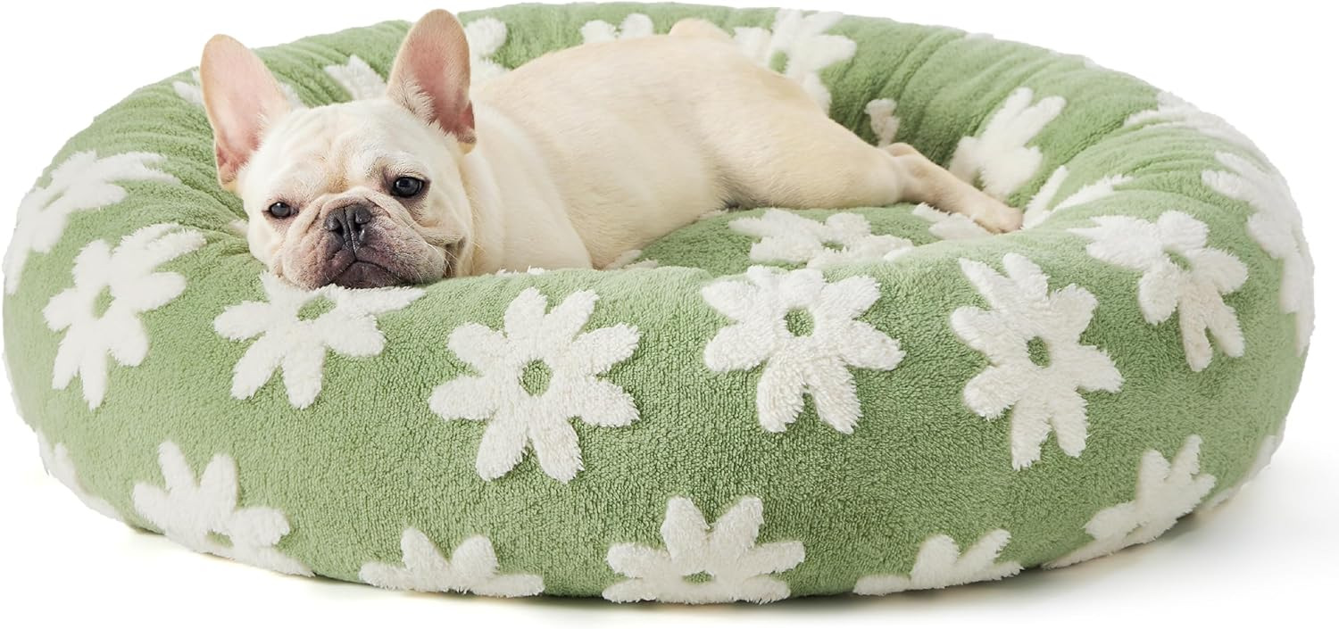 Calming Donut Dog Bed - Anti-Anxiety Plush Comfort