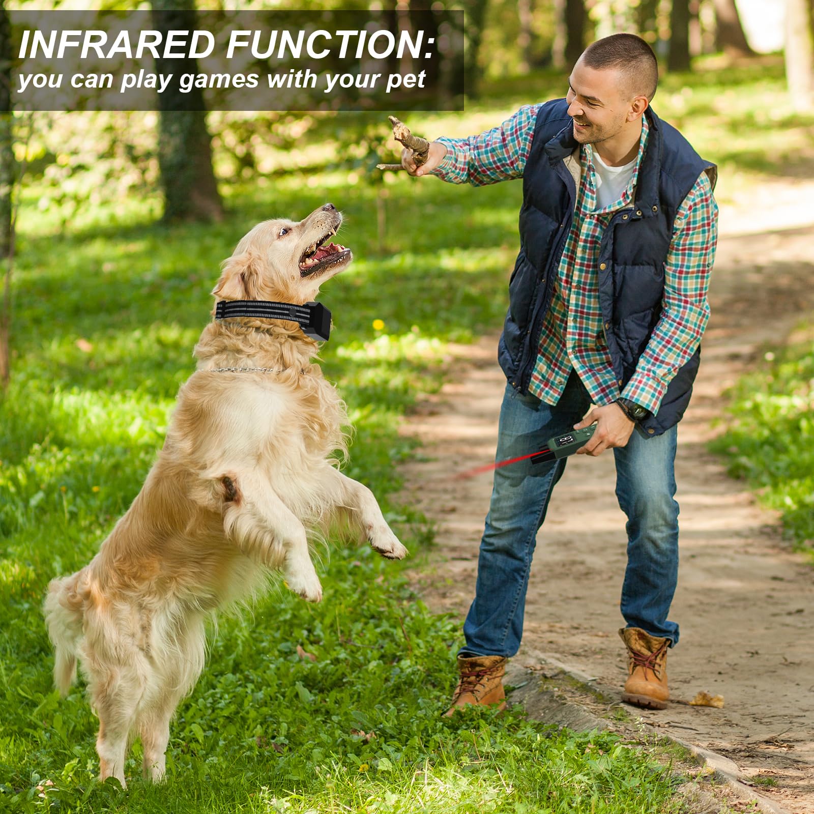 Remote Control Dog Training Collar, Anti-Barking Device