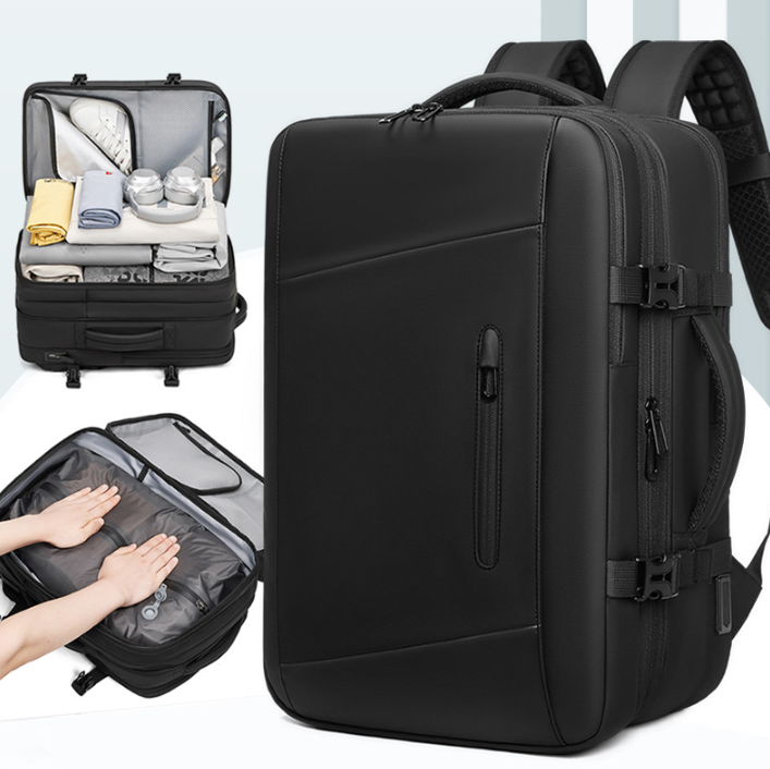 Vacuum Compression Backpack，Large-capacity Waterproof with Anti Theft Lock Travel Backpack (18 inch )