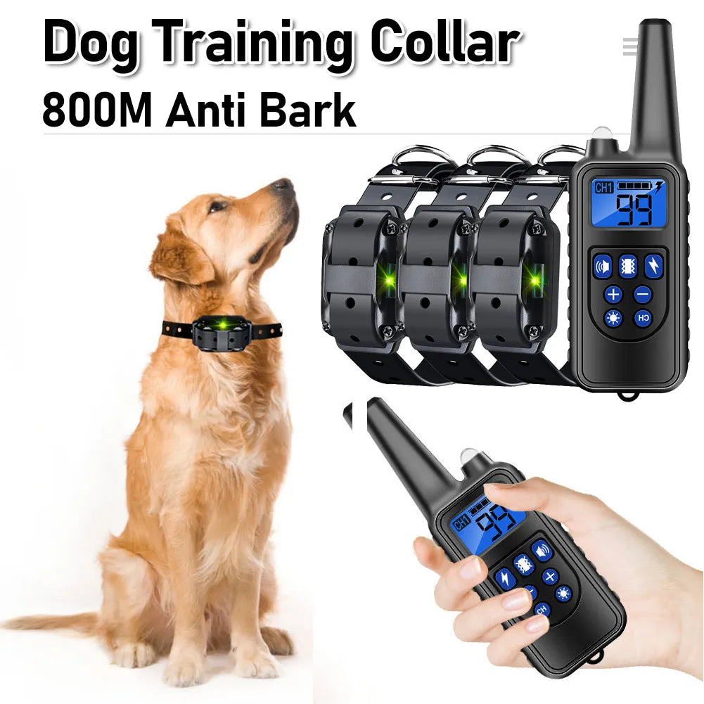 800M Anti Bark Electric Shock Training Rechargeable Dog Barking Contro