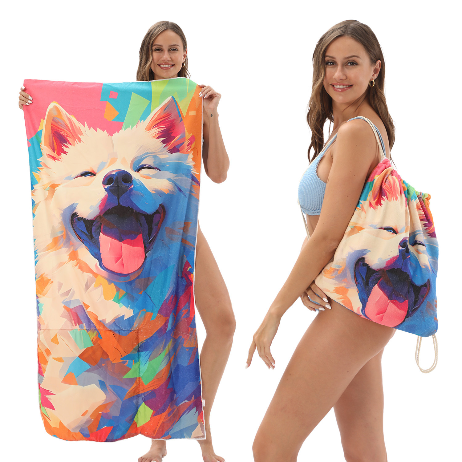 Two-In-One Foldable Beach Towel
