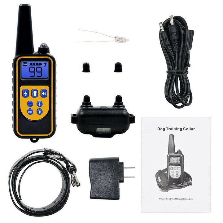 Dog Shock Collar Rechargeable Waterproof Dog Training Collars 875 Yards