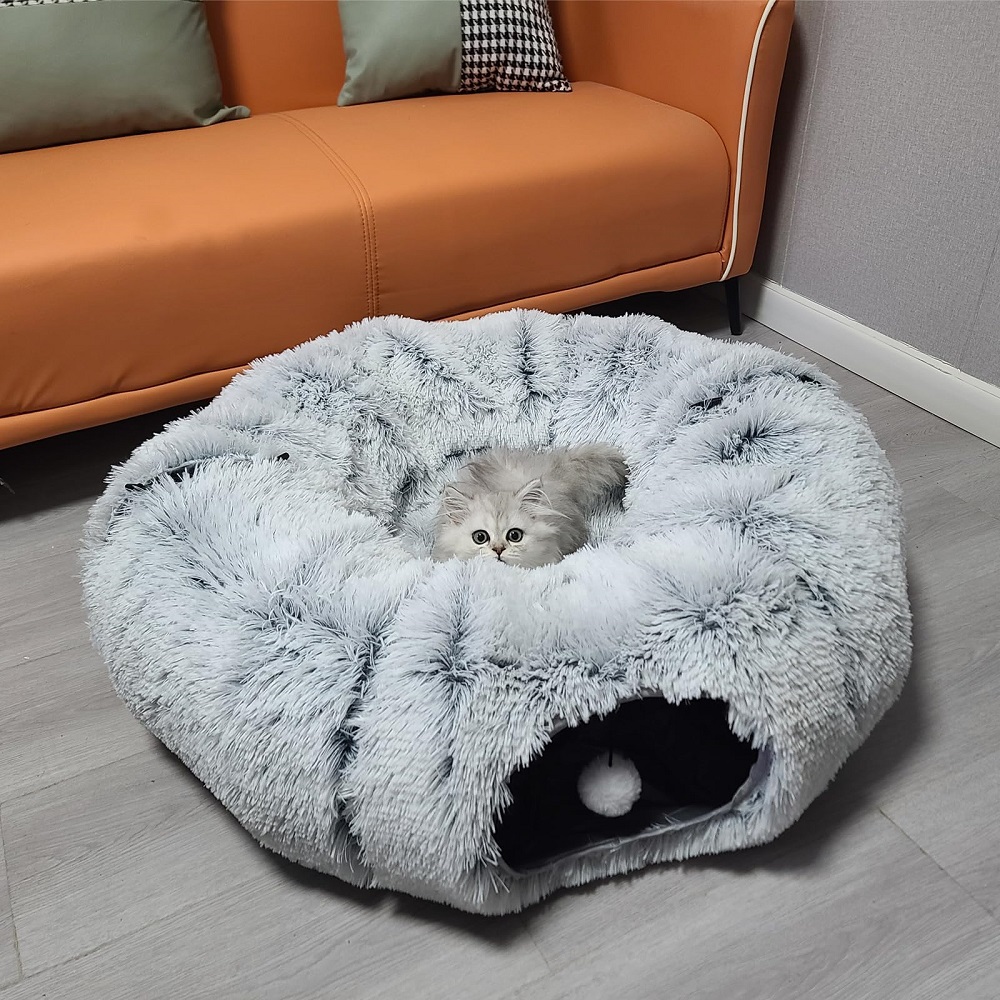 Cat Tunnel Bed, Warm Cat Tunnels for Indoor Cats