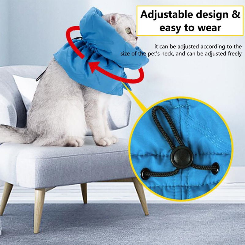 Adjustable Cat Cone Collar, Soft Elizabethan E Collar for Cats after Surgery