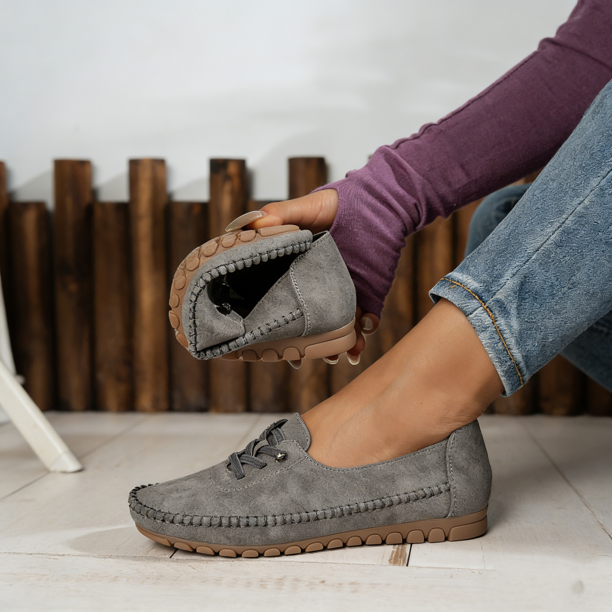 Women's Orthopedic Leather Shoes – Lightweight, Breathable, Anti-Slip