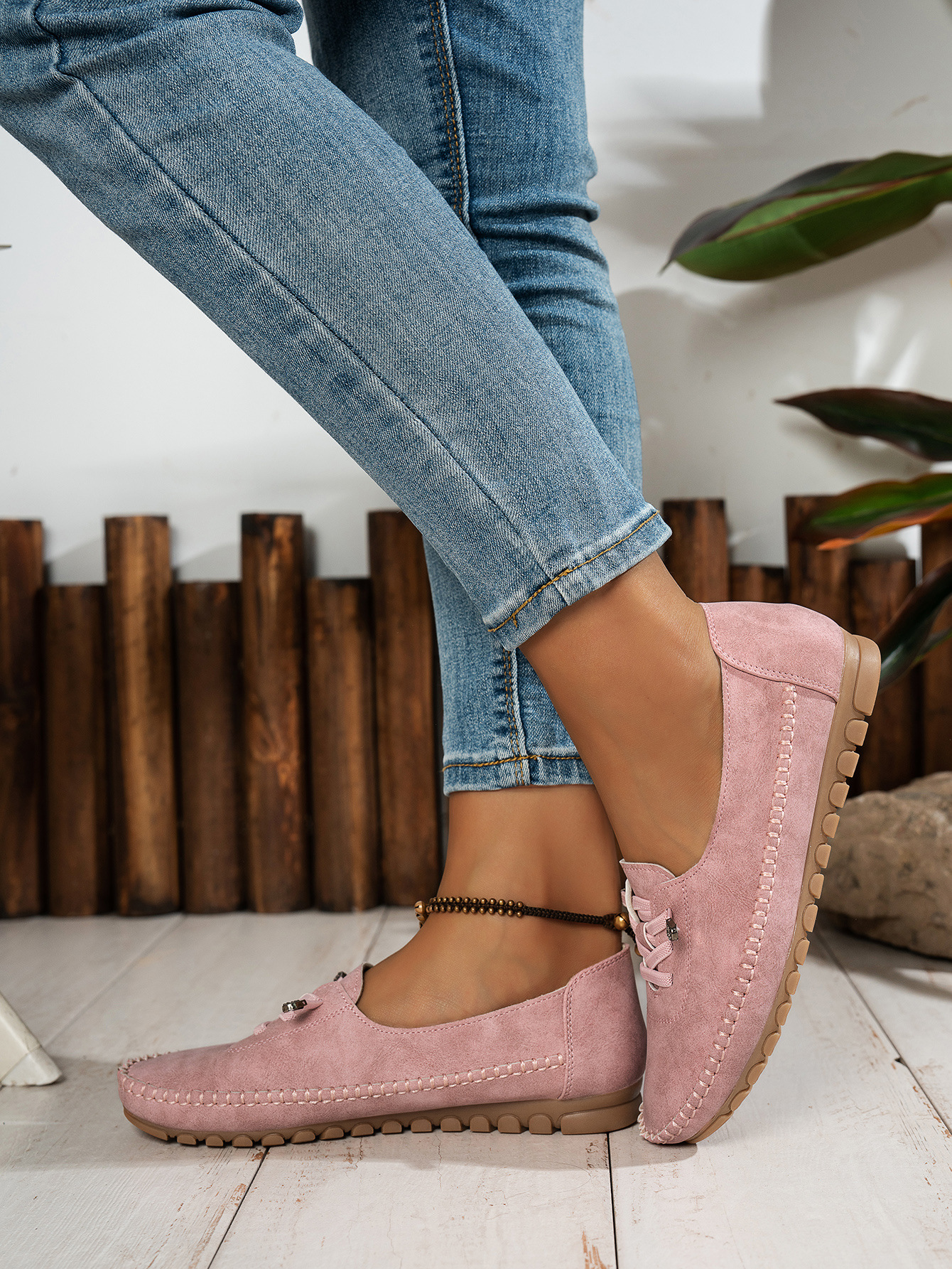 Women's Breathable Vintage Style Leather Loafers, Orthopedic Slip-On Moccasins