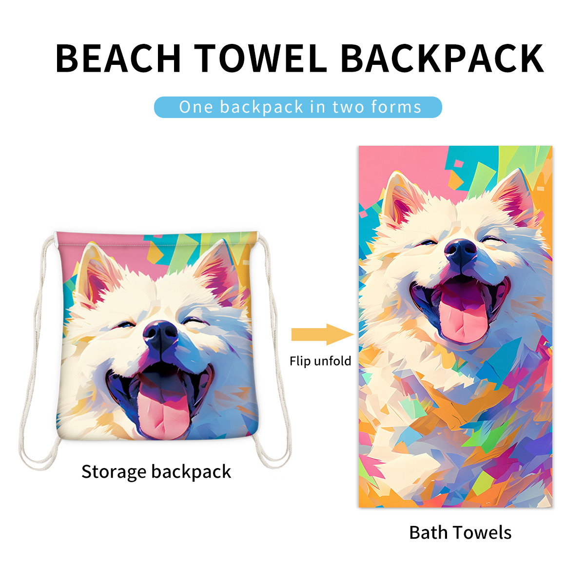 Two-In-One Foldable Beach Towel