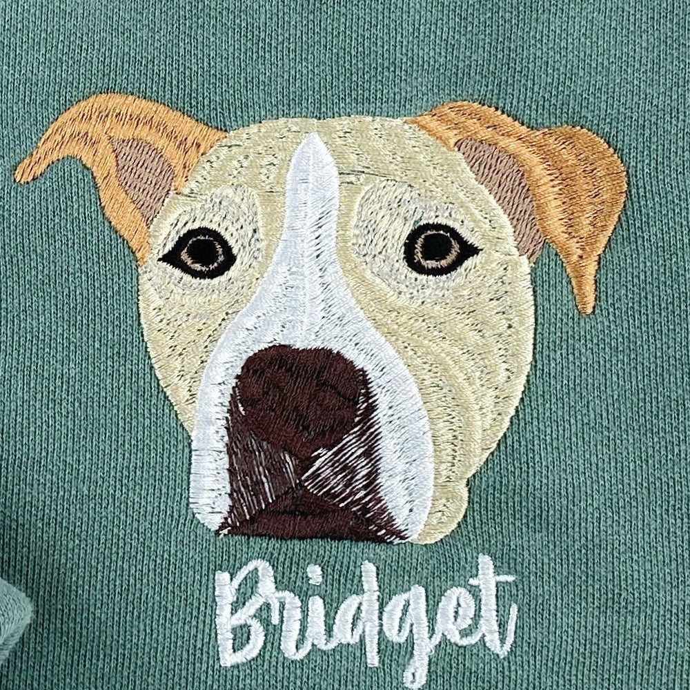 Custom Pet Photo Embroidered Sweatshirt & Hoodie