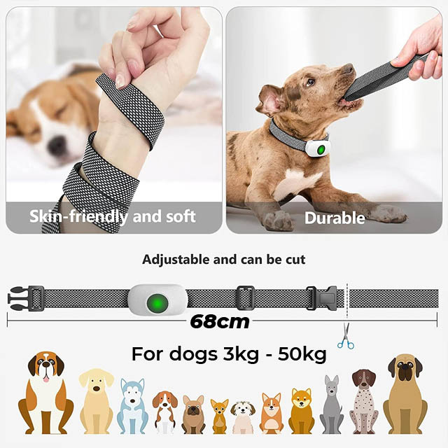 Dog Shock Collar and Remote - White - Effective Dog Training Device