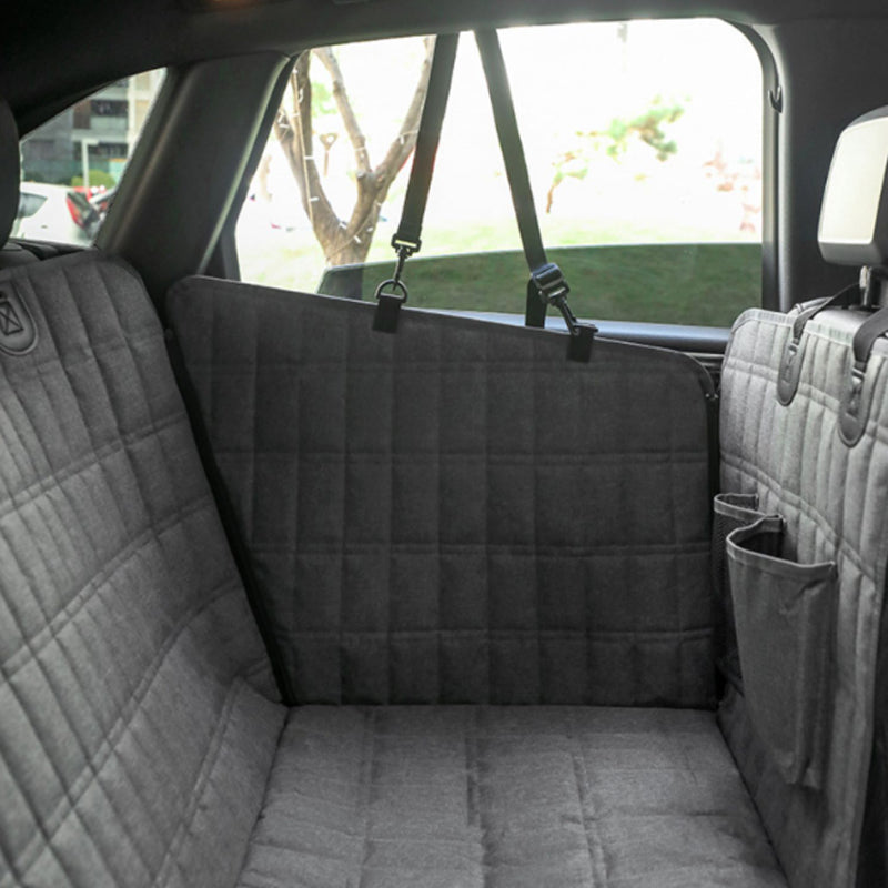 Waterproof Dog Car Seat Cover for Back Seat, Nonslip Dog Car Hammock with Mesh Window, Dog Back Seat Cover Protector for Car&Truck