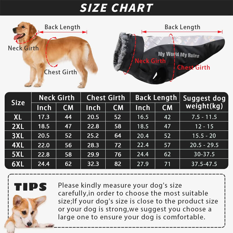 Waterproof Dog Jacket Harness for Cold Weather