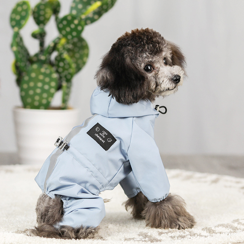 Dog Raincoat Full-body Waterproof Hooded