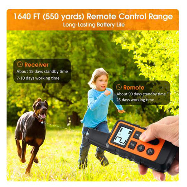 Waterproof Dog Training Collar Rechargeable Remote Electric Dog Shock Collar