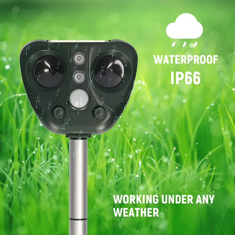 Ultrasonic Animal Repeller, Solar Powered Repeller